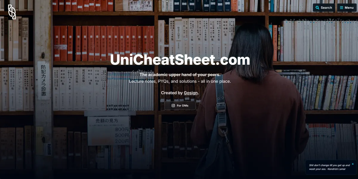 UniCheatSheet.com — exam-prep platform